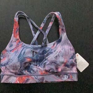 lululemon athletica Purple and Red Sports Bra with Racerback Design